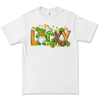 White St. Patrick's Lucky gnome Premium Tee - OliviaCreatesArt