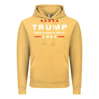 Vintage Mustard donald trump 2024 take america back election   the return sweatshirt Vintage Hoodie - linhVisuals