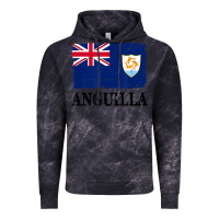 Cloud Black flag of anguilla   anguilla banner t shirt Vintage Hoodie - linhVisuals