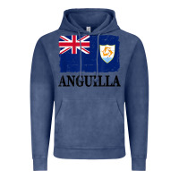Vintage Denim flag of anguilla   anguilla banner t shirt Vintage Hoodie - linhVisuals