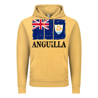 Vintage Mustard flag of anguilla   anguilla banner t shirt Vintage Hoodie - linhVisuals