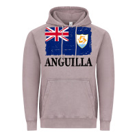 Vintage Zinc flag of anguilla   anguilla banner t shirt Vintage Hoodie - linhVisuals