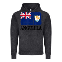 Vintage Black flag of anguilla   anguilla banner t shirt Vintage Hoodie - linhVisuals