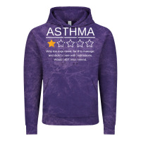 Cloud Purple funny asthma awareness one star rating inhaler wheezy breath t shirt Vintage Hoodie - linhVisuals