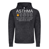 Vintage Black funny asthma awareness one star rating inhaler wheezy breath t shirt Vintage Hoodie - linhVisuals