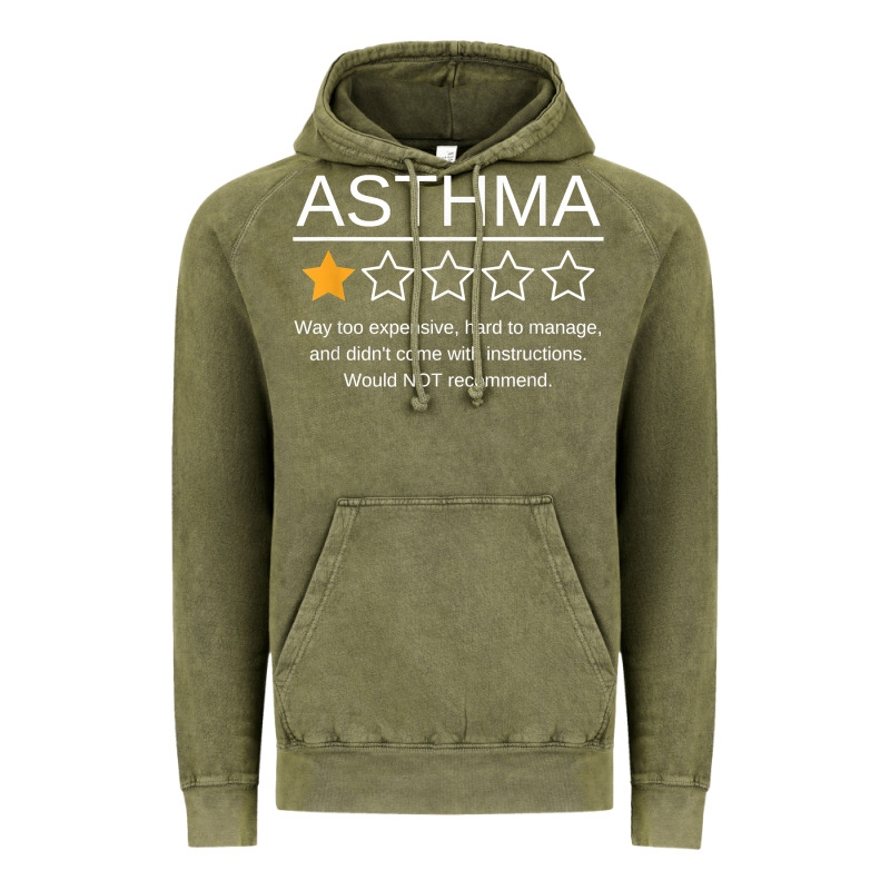 Funny Asthma Awareness One Star Rating Inhaler Wheezy Breath T Shirt Vintage Hoodie by linhVisuals | Teevron