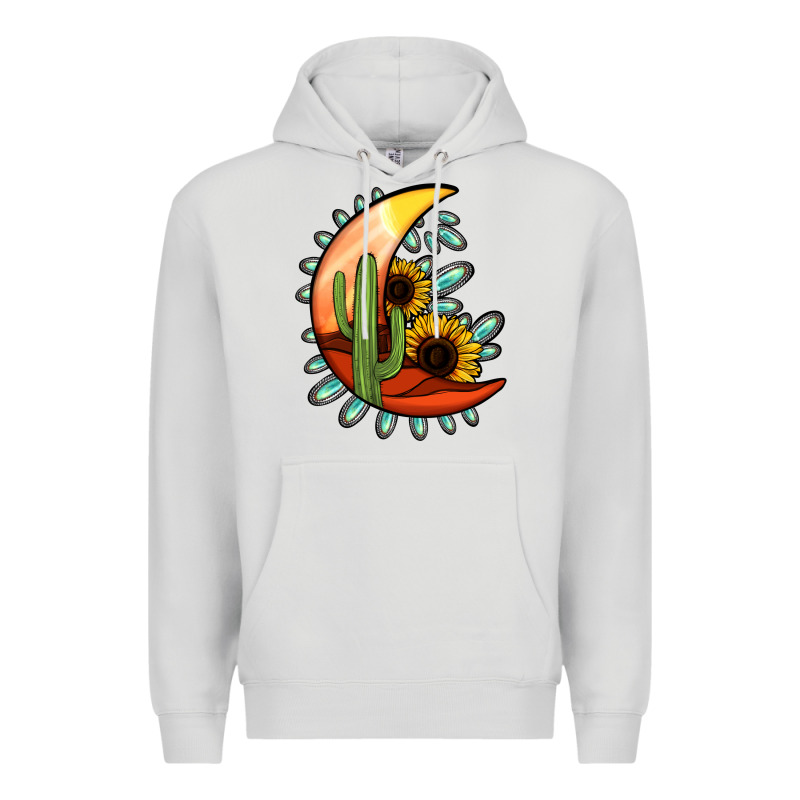 Turquoise Desert Moon Premium Hoodie by Jasminsmagicworld | Teevron