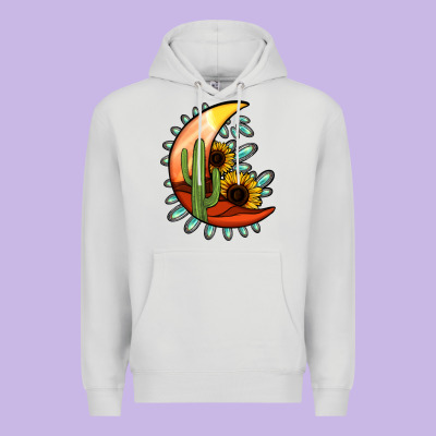 Turquoise Desert Moon Premium Hoodie Designed By Jasminsmagicworld
