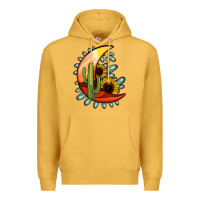 Mustard turquoise desert moon Premium Hoodie - Jasminsmagicworld