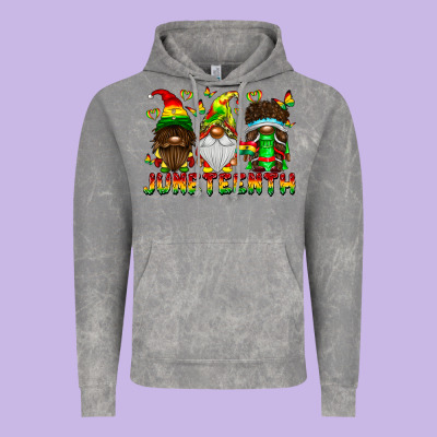 June Teenth Gnomes Vintage Hoodie Designed By Cowhidedigitalart