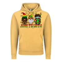 Vintage Mustard June Teenth Gnomes Vintage Hoodie - CowhideDigitalArt