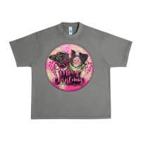 Tornado Pink Merry Christmas Pig Urban Heavy Tee - FaDigitalArtStudio