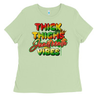 Matcha thick thighs juneteenth vibes Ladies Tee - FaDigitalArtStudio