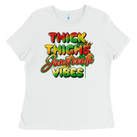 White thick thighs juneteenth vibes Ladies Tee - FaDigitalArtStudio