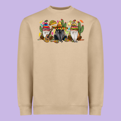 Mexican Gnomes Heavyweight Sweatshirt Designed By Ranaportraitstore