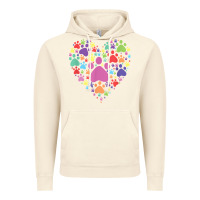 Vintage Artic heart paw print dog cat lover valentines day t shirt Vintage Hoodie - linhVisuals