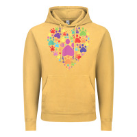 Vintage Mustard heart paw print dog cat lover valentines day t shirt Vintage Hoodie - linhVisuals