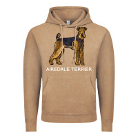 Vintage Coffee airedale terrier crazy dog lover sweatshirt Vintage Hoodie - linhVisuals