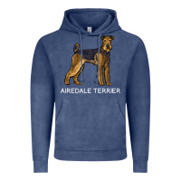 Vintage Denim airedale terrier crazy dog lover sweatshirt Vintage Hoodie - linhVisuals