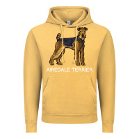 Vintage Mustard airedale terrier crazy dog lover sweatshirt Vintage Hoodie - linhVisuals