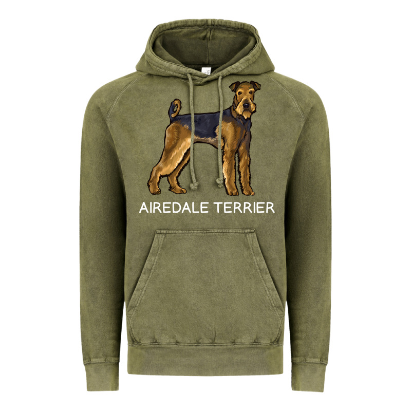 Airedale Terrier Crazy Dog Lover Sweatshirt Vintage Hoodie by linhVisuals | Teevron