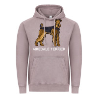 Vintage Zinc airedale terrier crazy dog lover sweatshirt Vintage Hoodie - linhVisuals