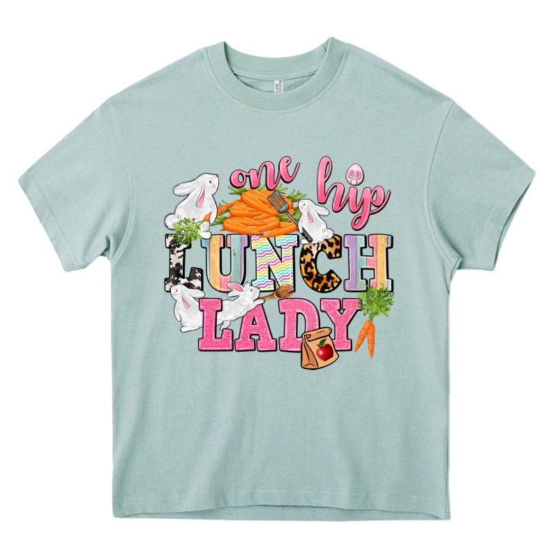 One Hip Lunch Lady Easter Day Heavy Core Tee by CowGirlArtShop | Teevron