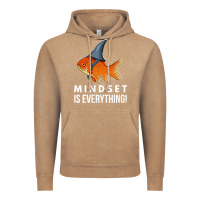Vintage Coffee mindset motivational quote cute goldfish shark fish t shirt Vintage Hoodie - linhVisuals