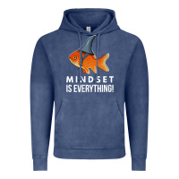 Vintage Denim mindset motivational quote cute goldfish shark fish t shirt Vintage Hoodie - linhVisuals