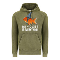 Vintage Olive mindset motivational quote cute goldfish shark fish t shirt Vintage Hoodie - linhVisuals