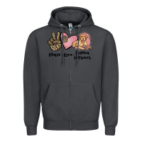 Smoke peace love golden retriever Zipper Hoodie - JahusDesignShop