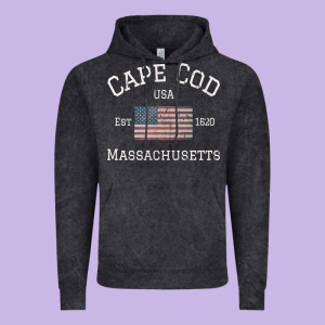 Cape Cod Massachusetts American Flag Usa Travel Vintage Pullover Hoodi Vintage Hoodie Designed By Linhvisuals