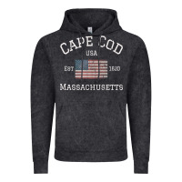 Vintage Black cape cod massachusetts american flag usa travel vintage pullover hoodi Vintage Hoodie - linhVisuals