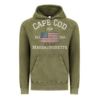 Vintage Olive cape cod massachusetts american flag usa travel vintage pullover hoodi Vintage Hoodie - linhVisuals