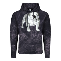 Cloud Black English Bulldog Art Vintage Hoodie - linhVisuals