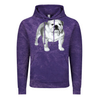 Cloud Purple English Bulldog Art Vintage Hoodie - linhVisuals