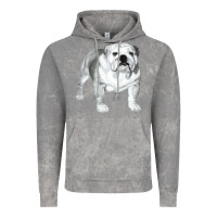 Cloud Rock English Bulldog Art Vintage Hoodie - linhVisuals