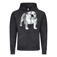 English Bulldog Art Vintage Hoodie | Teevron