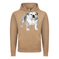 Vintage Coffee English Bulldog Art Vintage Hoodie - linhVisuals