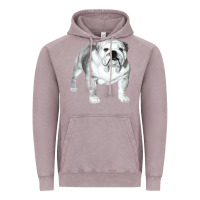 Vintage Zinc English Bulldog Art Vintage Hoodie - linhVisuals