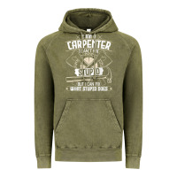 Vintage Olive i can't fix stupid   funny carpentry woodworking carpenter t shirt Vintage Hoodie - linhVisuals
