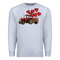 Heather Grey farm tractor Premium Sweatshirt - RanaPortraitStore