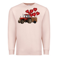 Pale Pink farm tractor Premium Sweatshirt - RanaPortraitStore