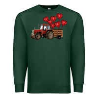 Sports Green farm tractor Premium Sweatshirt - RanaPortraitStore