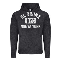 Vintage Black el bronx nueva york nyc gym style distressed white print t shirt Vintage Hoodie - linhVisuals