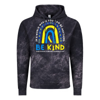 Cloud Black be kind down syndrome awareness blue ribbon rainbow march 21 t shirt Vintage Hoodie - linhVisuals