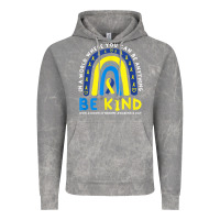 Cloud Rock be kind down syndrome awareness blue ribbon rainbow march 21 t shirt Vintage Hoodie - linhVisuals