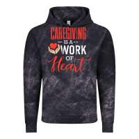Cloud Black caregiving is a work of heart caregiver gifts for men, women t shirt Vintage Hoodie - linhVisuals