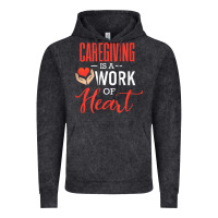 Vintage Black caregiving is a work of heart caregiver gifts for men, women t shirt Vintage Hoodie - linhVisuals
