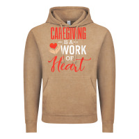 Vintage Coffee caregiving is a work of heart caregiver gifts for men, women t shirt Vintage Hoodie - linhVisuals